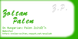 zoltan palen business card